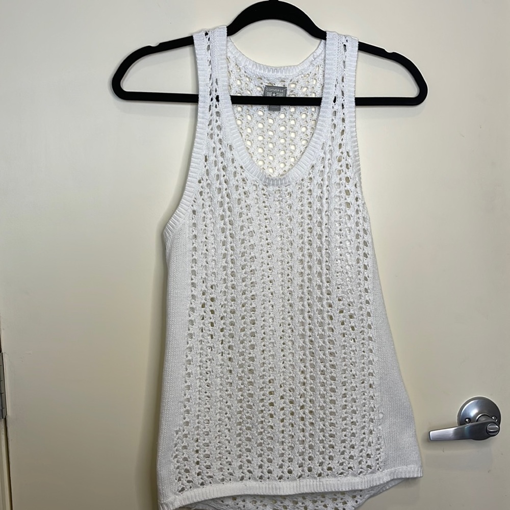 Converse Knit Top White Size Medium